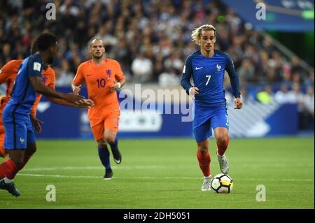 Antoine Griezmann, avant-titre de la France, lors du match de qualification de la coupe du monde de la FIFA 2018, France contre pays-Bas au Stade de France à Saint-Denis, au nord de Paris, le 31 août 2017. Photo par ELIOT BLONDT/ABACAPRESS.COM Banque D'Images