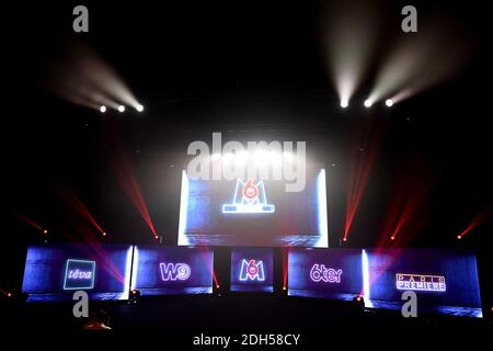 Atmopshere lors de la conférence de presse du groupe M6 à Neuilly-sur-Seine, France, le 5 septembre 2017. Photo par Eliot Blondt/ABACAPRESS.COM Banque D'Images