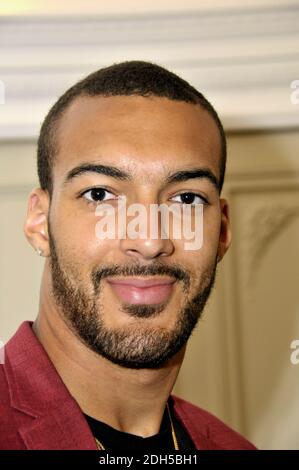 Rudy Gobert basketeur francais en NBA. Lors de la soirée progrès du jeu vidéo NBA 2K18 à Paris, France, le 7 septembre 2017. Photo d'Alain Apaydin/ABACAPRESS.COM Banque D'Images