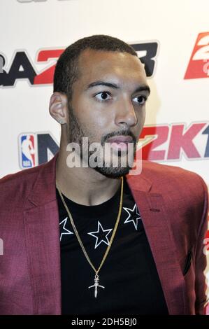 Rudy Gobert bassetteur francais en NBA lors de la soirée progrès du jeu vidéo NBA 2K18 à Paris, France, le 7 septembre 2017. Photo d'Alain Apaydin/ABACAPRESS.COM Banque D'Images