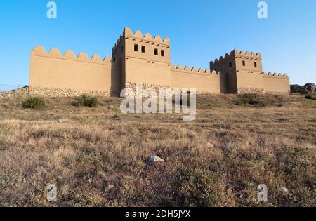 Reconstruction des murs de l'ancienne ville hittite de Hattusa, Turquie Banque D'Images