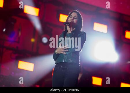 Marina Kaye au concert après l'attribution du mercredi des Jeux Olympiques de 2024 à Paris, France, le 15 septembre 2017. Photo de Nasser Berzane/ABACAPRESS.COM Banque D'Images