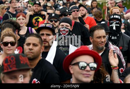 Les Juggalos , fans du groupe de rap-rock l'insane Clown Posse démontrera au National Mall contre le FBI pour les classer comme un gang hybride le 16 septembre 2017 à Washington, DC. Photo par Olivier Douliery/Abaca Banque D'Images