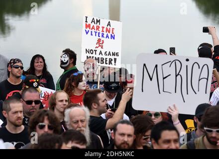 Les Juggalos , fans du groupe de rap-rock l'insane Clown Posse démontrera au National Mall contre le FBI pour les classer comme un gang hybride le 16 septembre 2017 à Washington, DC. Photo par Olivier Douliery/Abaca Banque D'Images