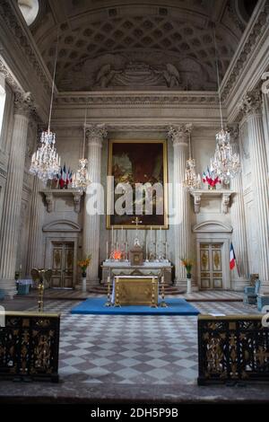 Chapelle - Illustration de l'Ecole militaire dans le cadre des Journées européennes du Patrimoine à Paris, France, le 16 septembre 2017. Photo de David Boyer/ABACAPRESS.COM Banque D'Images
