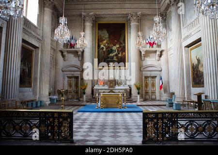 Chapelle - Illustration de l'Ecole militaire dans le cadre des Journées européennes du Patrimoine à Paris, France, le 16 septembre 2017. Photo de David Boyer/ABACAPRESS.COM Banque D'Images