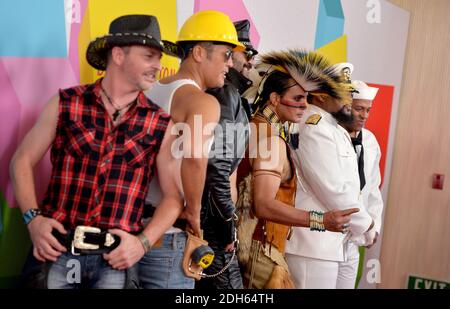Chad Freeman, James Kwong, J.J. Lippold, Angel Morales, Victor Willis, Sonny Earl of Village les gens assistent aux Streamy Awards 2017 à l'hôtel Beverly Hilton le 26 septembre 2017 à Beverly Hills, Los Angeles, CA, États-Unis. Photo de Lionel Hahn/ABACAPRESS.COM Banque D'Images
