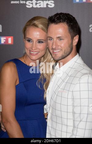 Elodie Gossuin, Christian Millette à danse avec les stars 8 photocall à Paris, France, septembre 28 2017. Photo de Nasser Berzane/ABACAPRESS.COM Banque D'Images