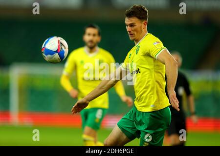 9 décembre 2020 ; Carrow Road, Norwich, Norfolk, Angleterre, championnat de football de la Ligue anglaise de football, Norwich versus Nottingham Forest ; Christoph Zimmermann de Norwich City Credit: Action plus Sports Images/Alay Live News Banque D'Images