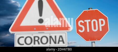 Arrêter le coronavirus Banque D'Images