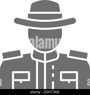 Symbole gris de la police montée royale canadienne Vector. Illustration de Vecteur