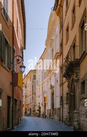 Vue panoramique à Anagni, province de Frosinone, Latium, centre de l'Italie Banque D'Images