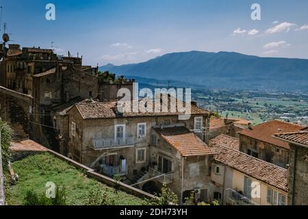 Vue panoramique à Anagni, province de Frosinone, Latium, centre de l'Italie Banque D'Images