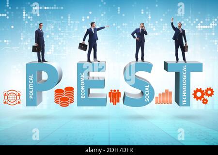 Homme d'affaires dans LE concept d'affaires d'analyse DE PARASITES Banque D'Images