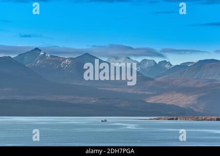 BLACK CUILLIN MOUNTAIN RANGE ÉCOSSE AVEC SON INTÉRIEUR Banque D'Images