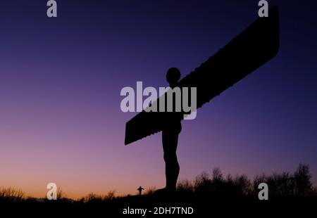 L'Ange du Nord à Gateshead, vendredi 27 novembre 2020. Banque D'Images