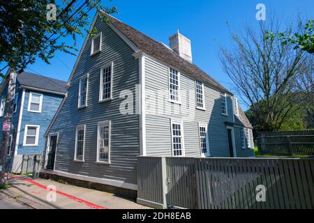 Narbonne Hale House, 71, rue Essex, dans le site historique national maritime de Salem NHS, dans le centre-ville historique de Salem, Massachusetts, États-Unis. Banque D'Images