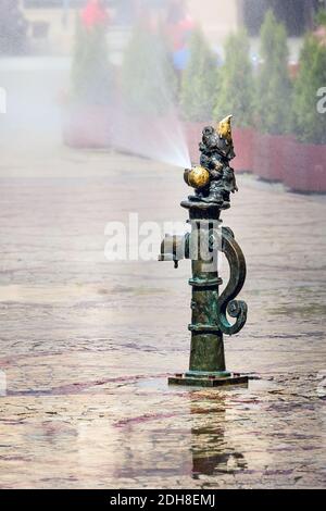 Wroclaw, fontaine naine de Pologne sur la place Rynek Banque D'Images