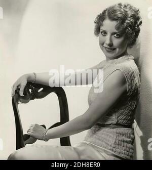 ANNETTE HANSHAW (1901-1985) chanteuse de jazz américaine dans les années 1930 Banque D'Images