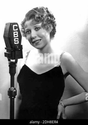 ANNETTE HANSHAW (1901-1985) chanteuse de jazz américaine dans les années 1930 Banque D'Images