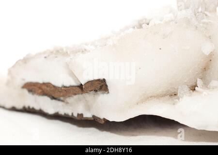 Un large échantillon de calcium et de pyrite stilbite avec Banque D'Images