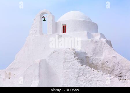 Église de Paraportiani blanc, île de Mykonos, Grèce Banque D'Images