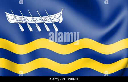 Pavillon 3D de Lytham St Annes (Lancashire, Angleterre). 3D Illustration. Banque D'Images