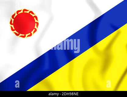 Pavillon 3D d'Elista (Kalmoukie), la Russie. 3D Illustration. Banque D'Images