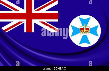 Pavillon 3D du Queensland, Australie. 3D Illustration. Banque D'Images