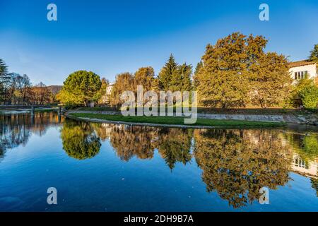 Italie Veneto Pieve di Soligo - fleuve Soligo Banque D'Images