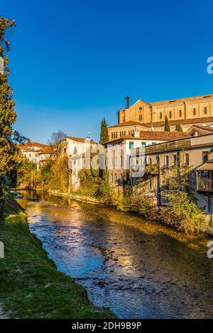 Italie Veneto Pieve di Soligo - fleuve Soligo Banque D'Images