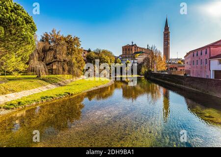 Italie Veneto Pieve di Soligo - fleuve Soligo Banque D'Images