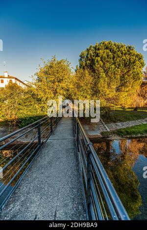 Italie Veneto Pieve di Soligo - fleuve Soligo Banque D'Images