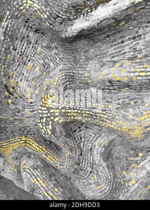 Arrière-plan abstrait fait de mosaïque céramique en couleur de l'année 2021. Banque D'Images