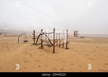 Parnu Beach en Estonie, Etats baltes, Europe Banque D'Images