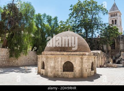 Une coupole au complexe le Patriarcat orthodoxe copte le 9e station de la croix dans la via Dolorosa à la Entrée au Patriarche orthodoxe copte Banque D'Images