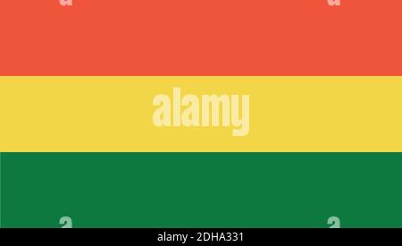Drapeau national de la Bolivie. Drapeau national de l'Amérique du Sud. Illustration de Vecteur