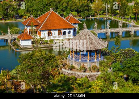 Palais de l'eau dans l'île de Bali Taman Ujung Indonésie Banque D'Images