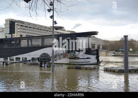 La Seine monte et atteint un niveau record. 26 janvier 2018. Banque D'Images