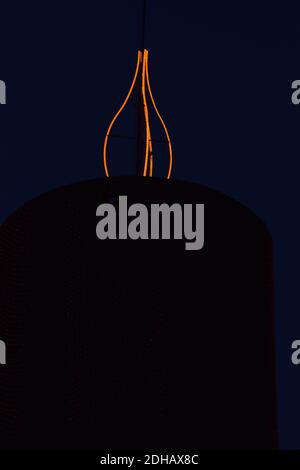 Genovevaburg illuminé pour Noël Banque D'Images