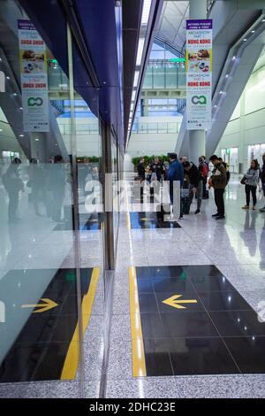 Contrôle douanier de l'aéroport international de Hong Kong Banque D'Images