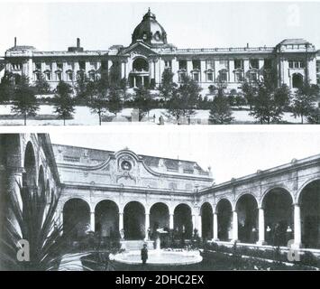 Kunstpalast in Düsseldorf, erbaut für die Industrie- und Gewerbeausstellung Düsseldorf im Jahr 1902, Grundliss Entwurf Albrecht Bender, Fassade Entwurf Eugen Rückgauer, Fassaden. Banque D'Images