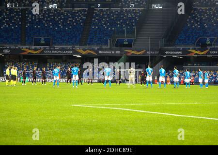 Naples, Campanie, Italie. 10 décembre 2020. Pendant le match de football de la Ligue des Champions SSC Napoli vs FC Real Sociedad le 10 décembre 2020 au stade San Paolo de Naples.in photo: Crédit: Fabio Sasso/ZUMA Wire/Alamy Live News Banque D'Images