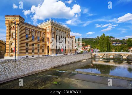 Bibliothèque Nationale de Sarajevo - Bosnie-Herzégovine Banque D'Images