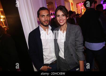 Louise Monot et son compagnon Samir Boitard lors de la soirée présentation de la collaboration artistique de Thomas Lelu pour Tara Jarmon a Paris, France, le 03 octobre 2017. Photo de Jerome Domine/ABACAPRESS.COM Banque D'Images