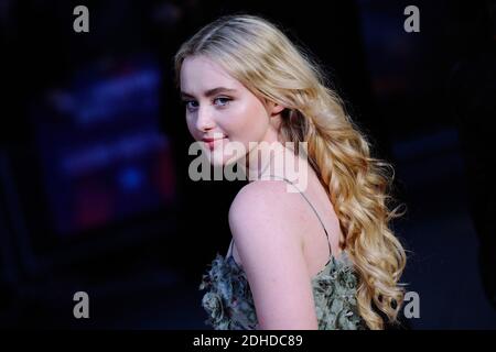 Kathryn Newton assiste à trois panneaux d'affichage à l'extérieur d'ebbing, Missouri première pendant le BFI London International film Festival à Londres, Angleterre, le 15 octobre 2017. Photo d'Aurore Marechal/ABACAPRESS.COM Banque D'Images