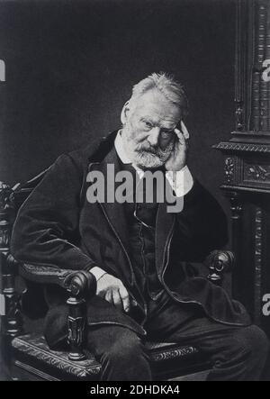 L'écrivain français VICTOR HUGO ( 1802 - 1885 ) - SCRITTORE - LETTERATURA - LITTÉRATURE - letterato - uomo anziano vecchio - vieil homme - avec barbe - barba bianca - PENSATORE - PENSEUR - portrait - ritratto --- Archivio GBB Banque D'Images