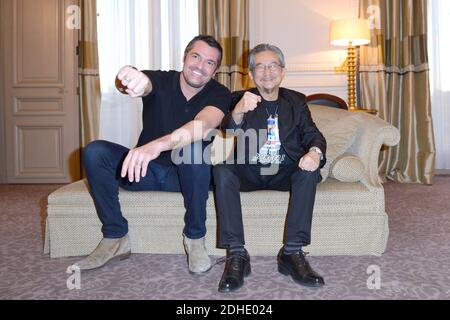 Arnaud Ducret et Go Nagai assistant à la première Mazinger Z au Westin Hote à Paris, France, le 30 octobre 2017. Photo d'Aurore Marechal/ABACAPRESS.COM Banque D'Images