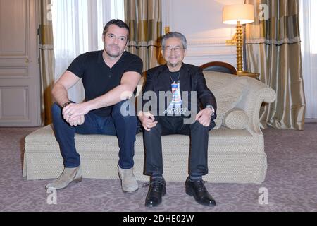 Arnaud Ducret et Go Nagai assistant à la première Mazinger Z au Westin Hote à Paris, France, le 30 octobre 2017. Photo d'Aurore Marechal/ABACAPRESS.COM Banque D'Images