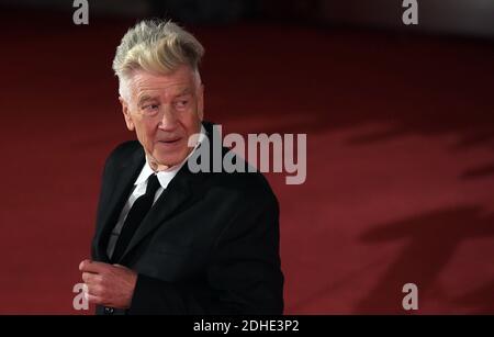 LE réalisateur AMÉRICAIN David Lynch marche le tapis rouge lors du 12ème Festival du film de Rome le 4 novembre 2017 à Rome, Italie. Photo par Eric Vandeville/ABACAPRESS.COM Banque D'Images